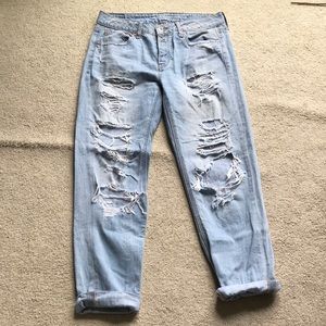 Distressed American Eagle Boyfriend Jeans